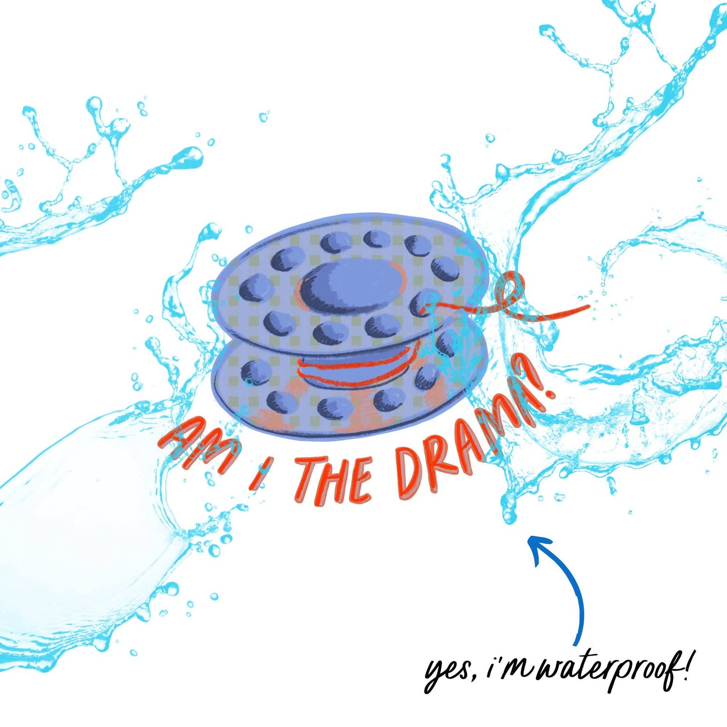 Am I The Drama Bobbin Vinyl Sticker