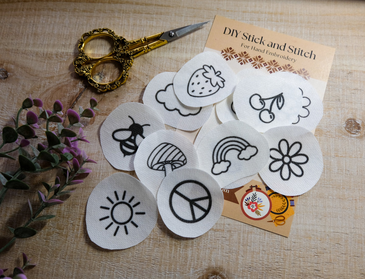 Minis DIY Stick and Stitch Embroidery Stickers