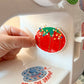 Red Pin Cushion Vinyl Stickers