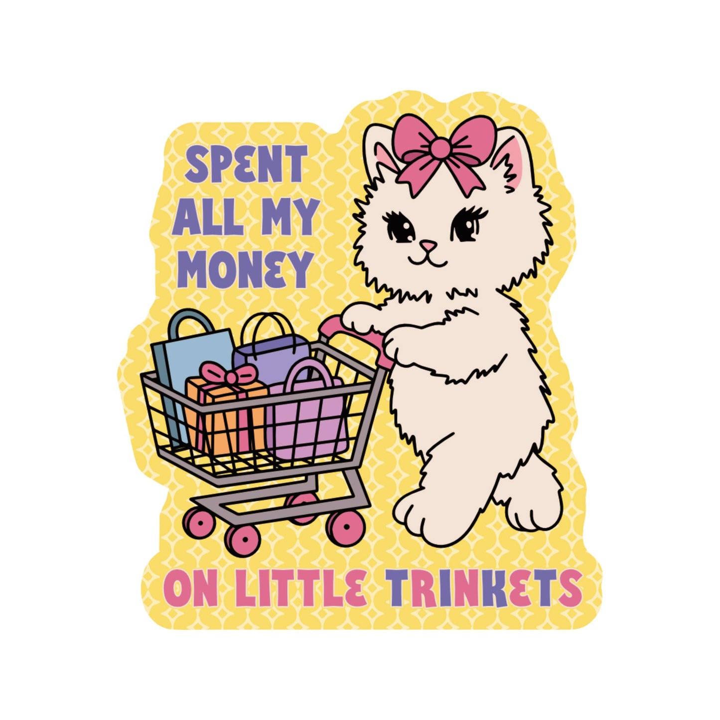 Adorable Trinket Kitty Cat Shop High Quality Vinyl Sticker