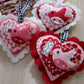 Wool Felt Valentine Bird Ornament