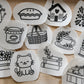 Cottagecore DIY Stick and Stitch Embroidery Stickers