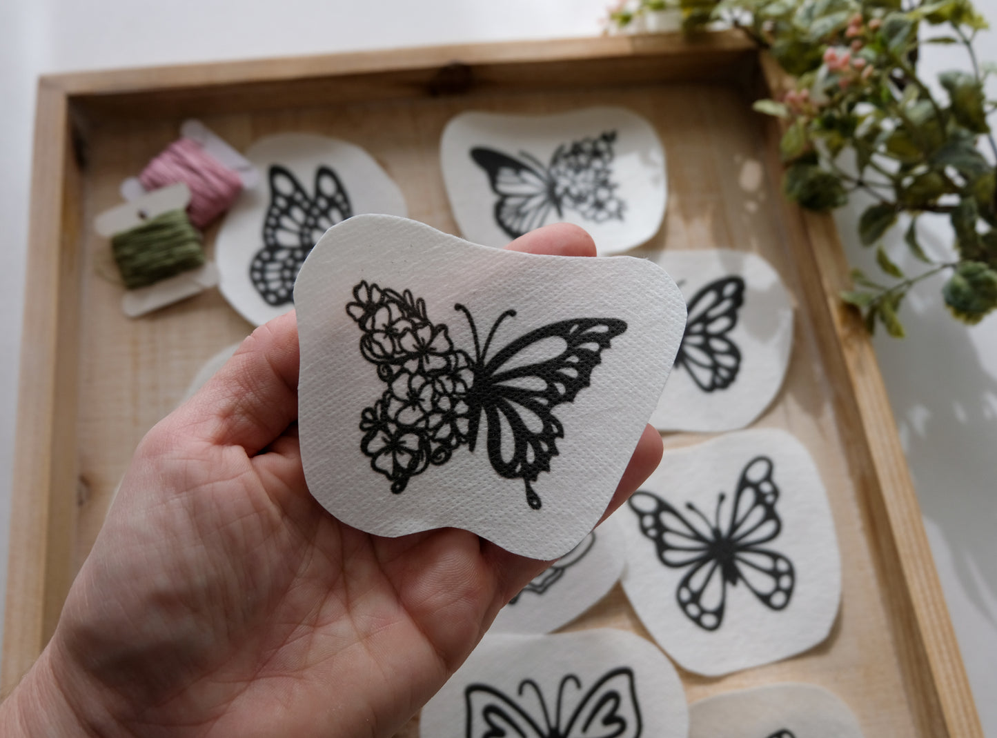 Butterflies and Moths DIY Stick and Stitch Embroidery Stickers