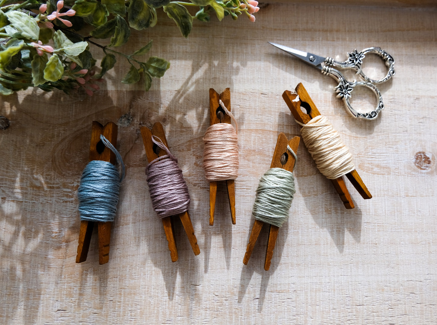 Spring Meadow DMC Thread Embroidery Palette