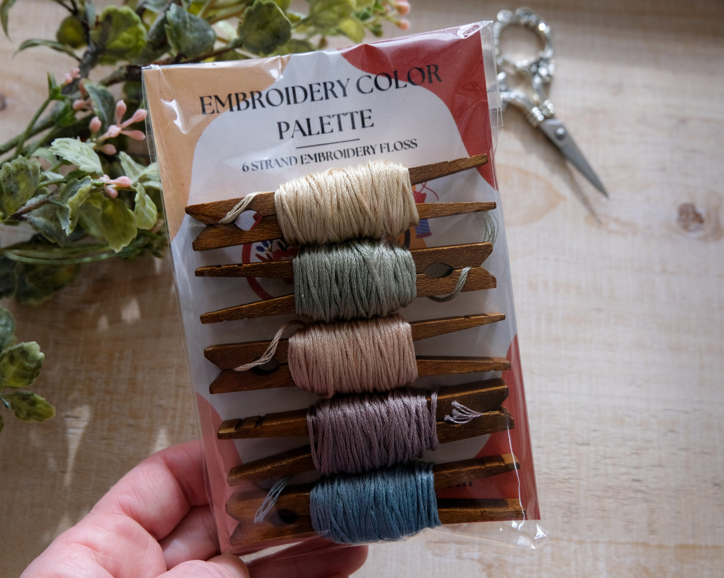 Spring Meadow DMC Thread Embroidery Palette