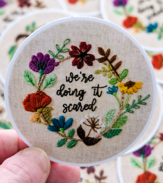 Floral Embroidery Sticker