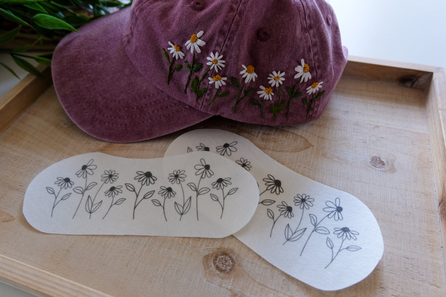 DIY Stick and Stitch Daisies Embroidery Stickers