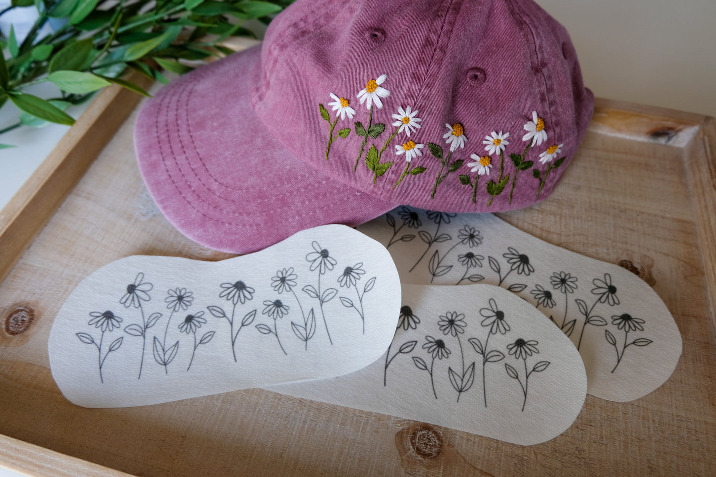 DIY Stick and Stitch Daisies Embroidery Stickers