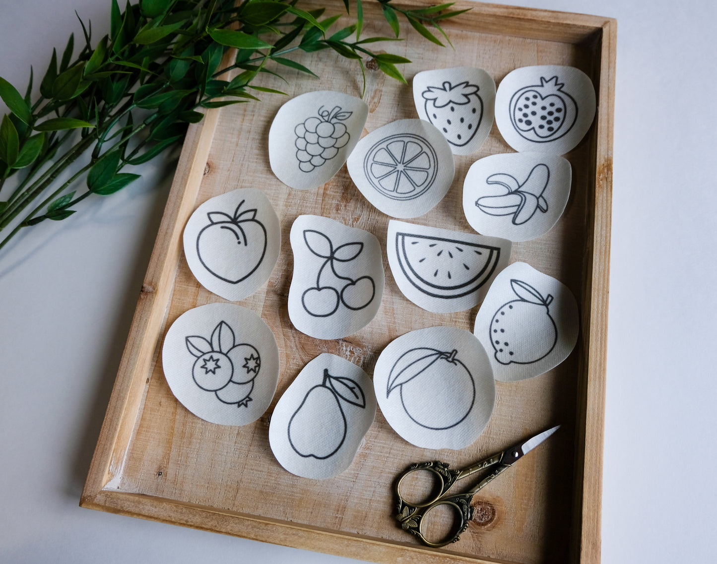 DIY Stick and Stitch Fruity Embroidery Stickers