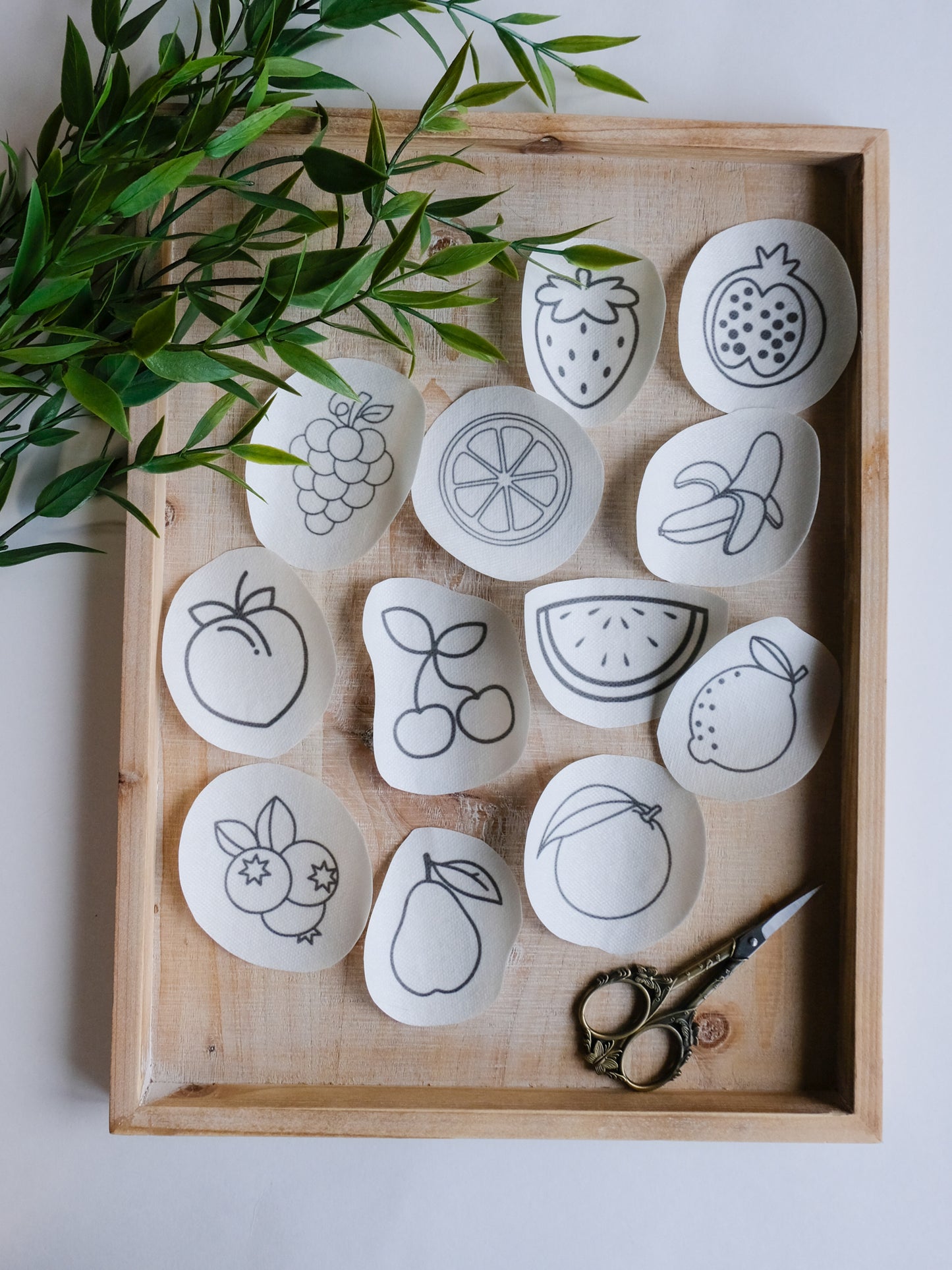 DIY Stick and Stitch Fruity Embroidery Stickers