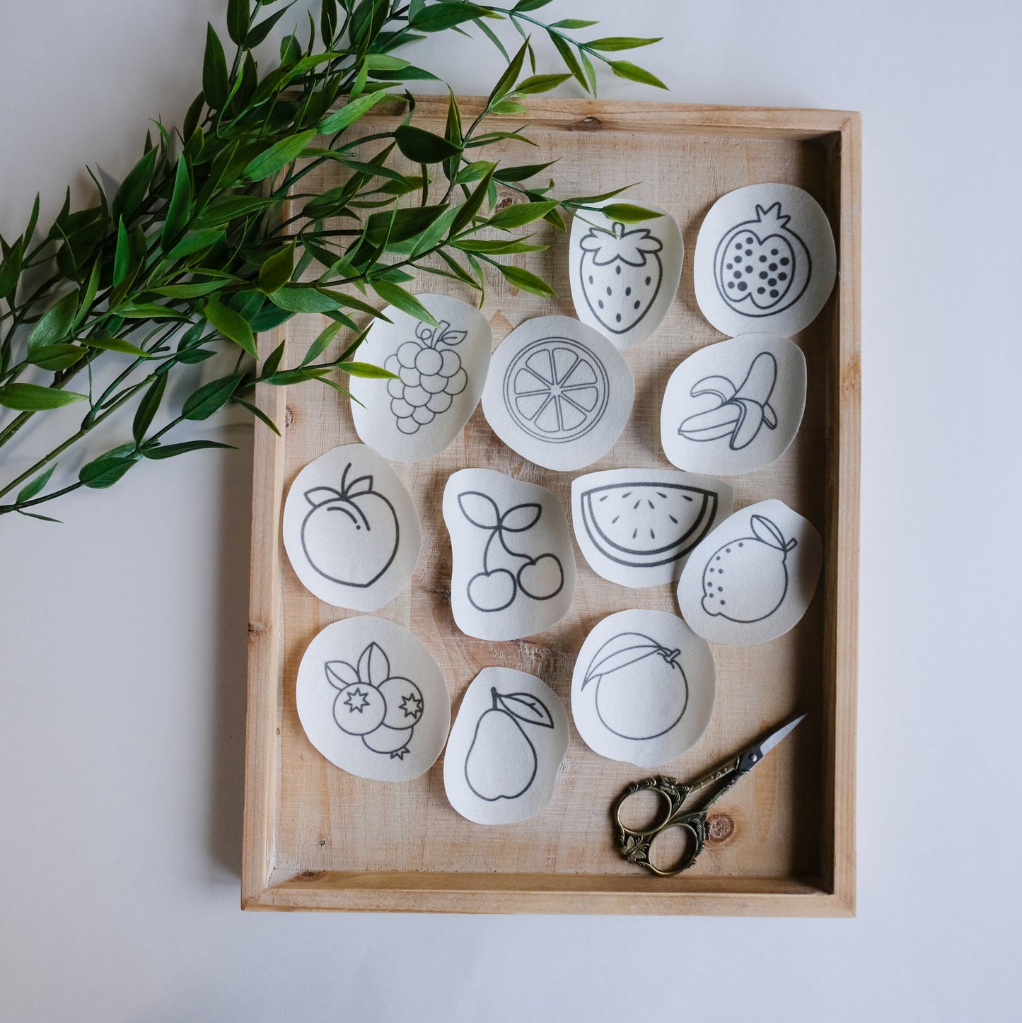 DIY Stick and Stitch Fruity Embroidery Stickers