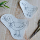 DIY Stick and Stitch Bow Duck Large Embroidery Stickers