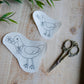 DIY Stick and Stitch Bow Duck Large Embroidery Stickers