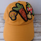 Veggie Baseball Hat in Gold | Handmade Applique