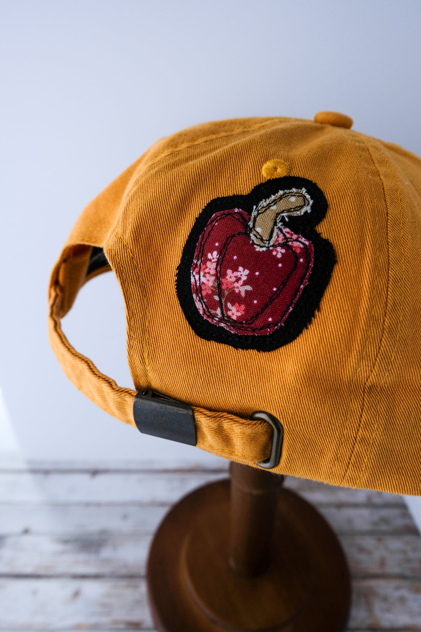 Veggie Baseball Hat in Gold | Handmade Applique