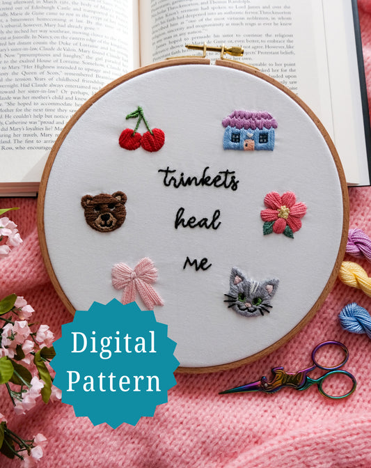 DIY Digital Embroidery Pattern Trinkets Heal Me