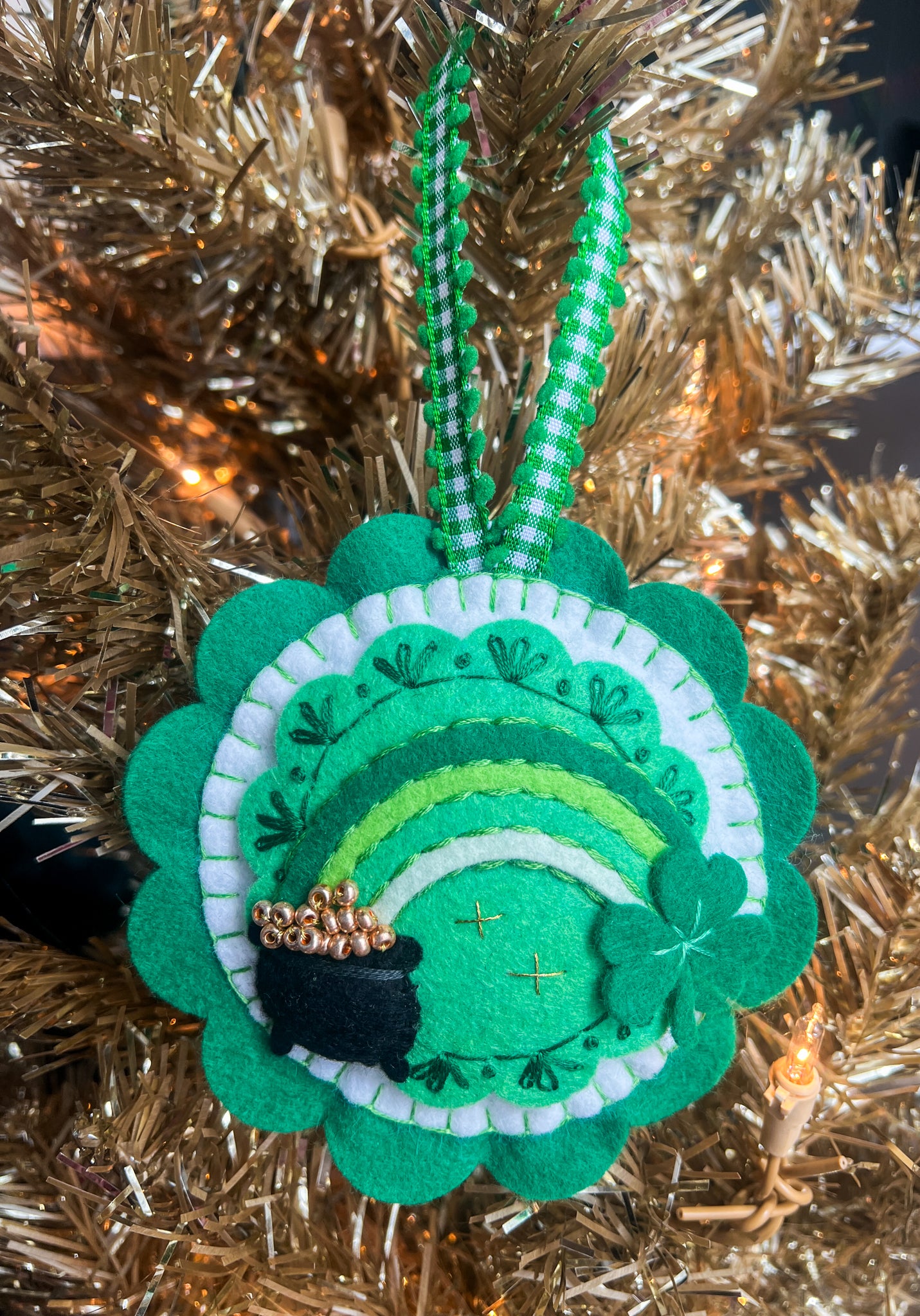 PDF Felt Pattern Pot of Gold Ornament