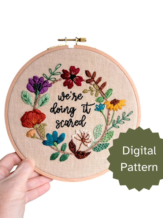 DIY Digital Embroidery Pattern Doing It Scared
