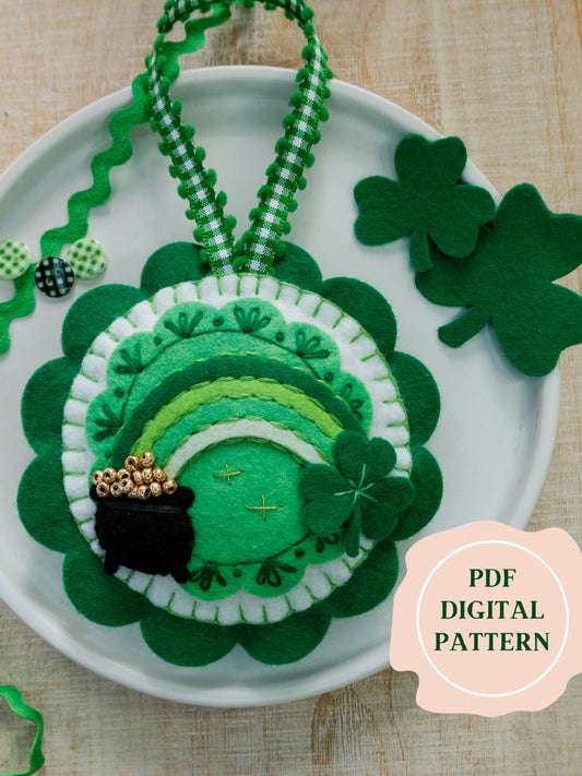PDF Felt Pattern Pot of Gold Ornament