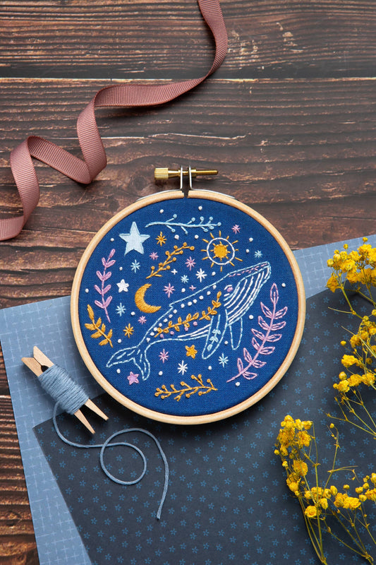 Celestial Whale Mini Embroidery Kit