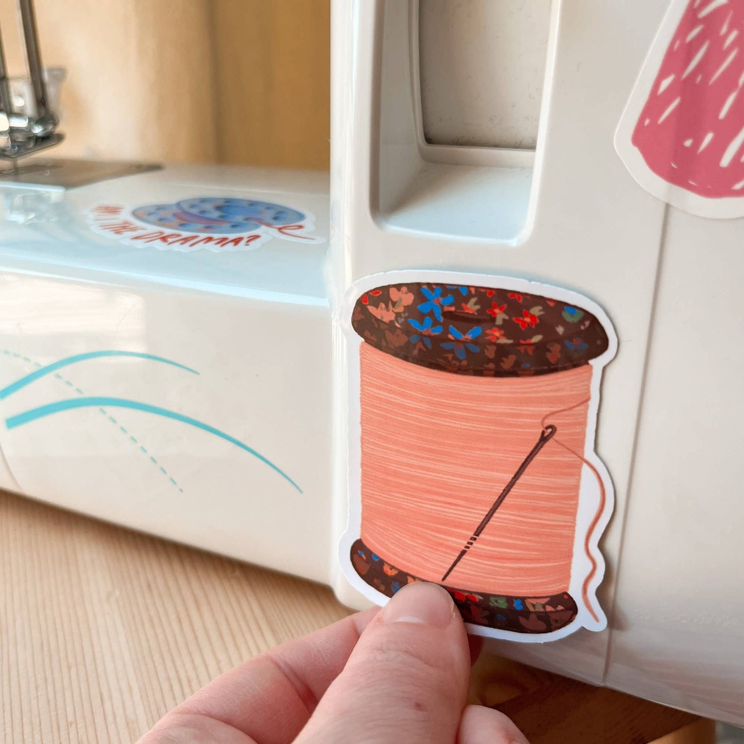 Spool Of Thread Vinyl Sewing Sticker