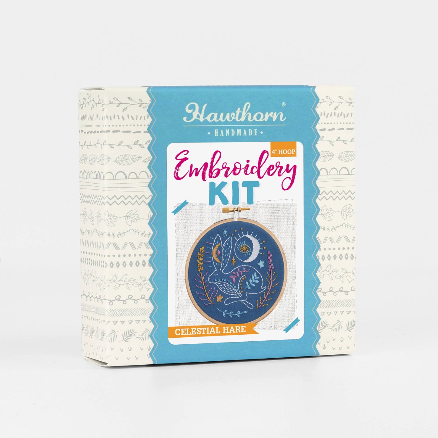 Celestial Hare Mini Embroidery Kit | Complete Craft Kit for Beginners