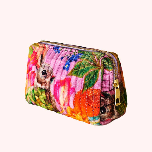 Small Quilted Vanity Bag - Whimsical Woodland